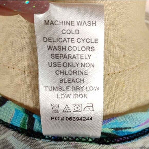 Swimsuits For All Plus Size Palmtastic Mesh High Low Cover Up Tunic size 22/24 - Picture 9 of 13